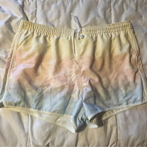 ABERCROMBIE & FITCH Trevor Project XXL Cabana Swim Trunks Rainbow Ombre Pride